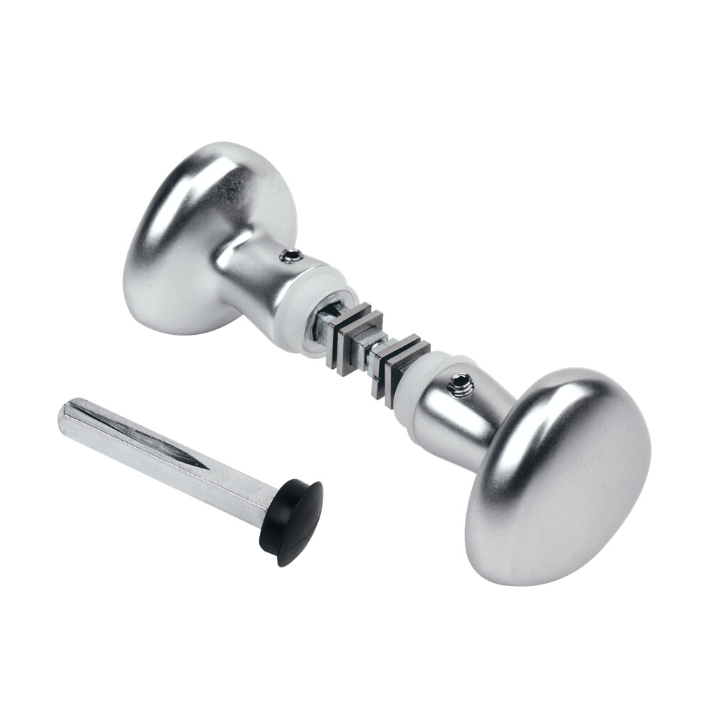 Knauf Aluminium gerundet (Paar)