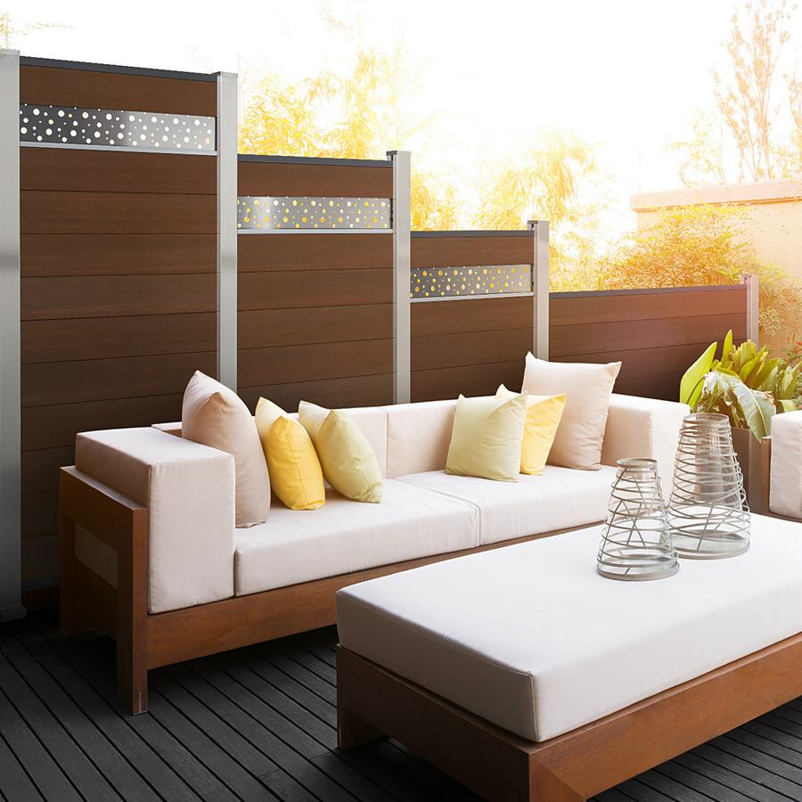 Sichtschutz WPC Platinum 1780 x 1830 mm braun