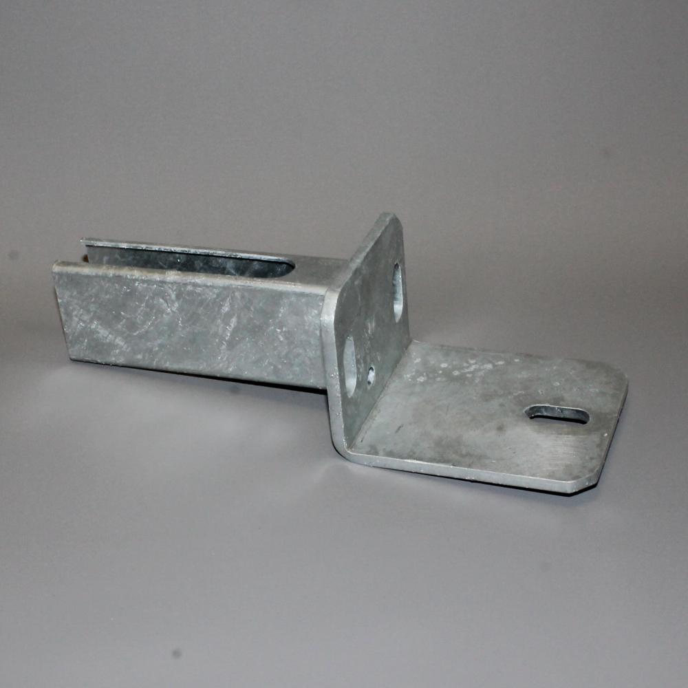 Bodenplatte für Rechteckrohr 60x40mm, auf L-Steine, verzinkt +S