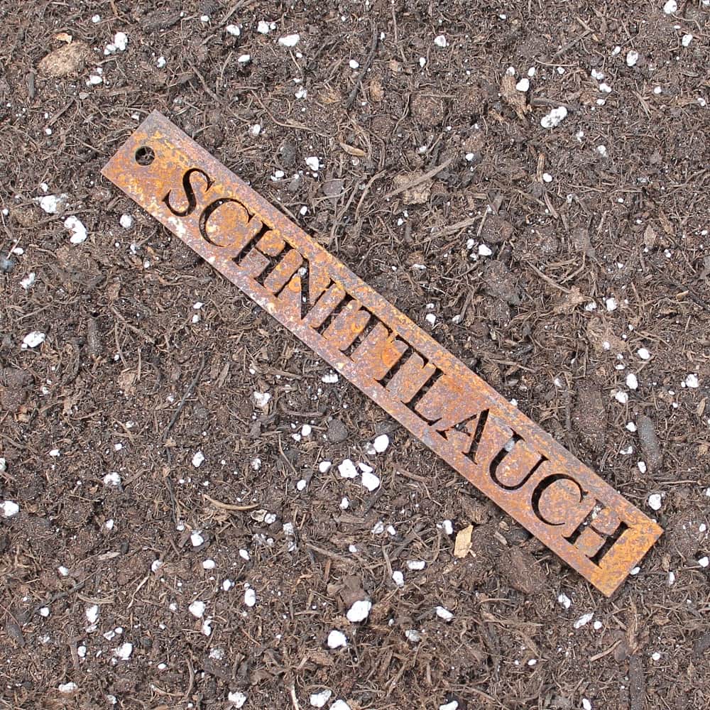 Rost Kräuterschild Schnittlauch