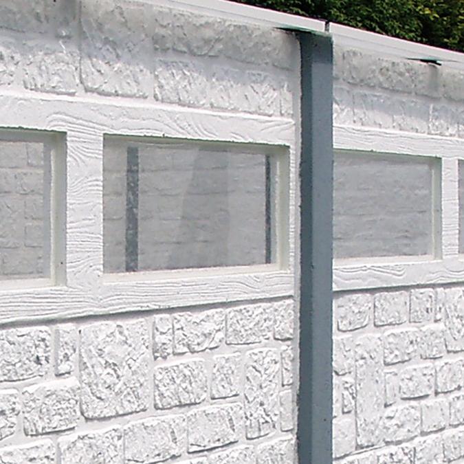 Betonzaun Standard L - Fensterglas für Fensterplatte