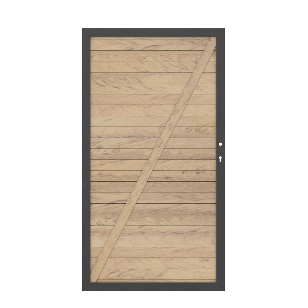 Tor WPC Classic 0980 x 1800 mm 1flgl. sand/anthrazit DIN links