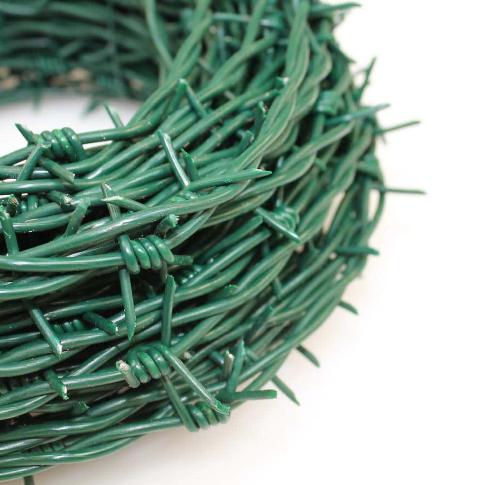 Stacheldraht 025 Meter verzinkt grün beschichtet 2,8 mm