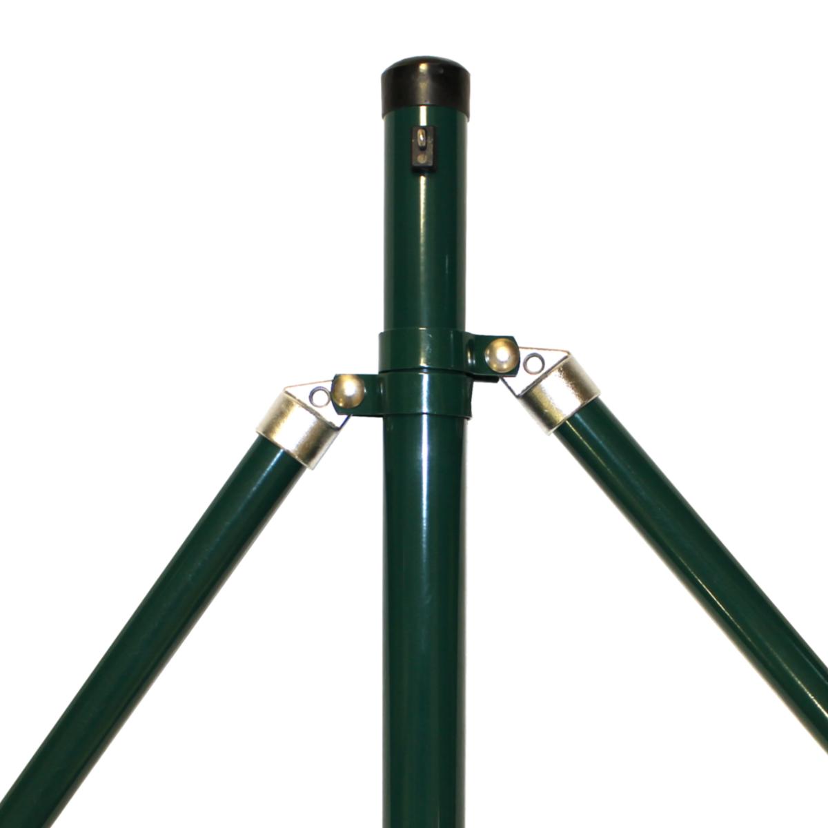 Zaunhöhe 1750 mm, Pfosten grün Ø 48x2250 mm Ecke