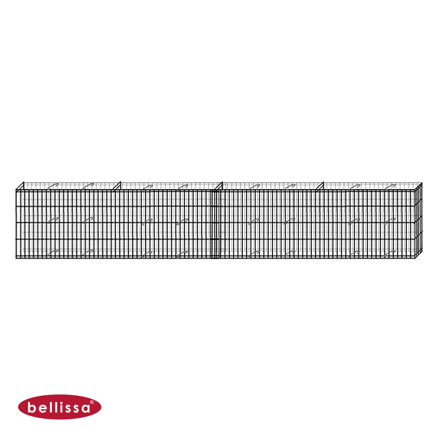 Gabione geschwungene Mauer 2320 x 400 mm