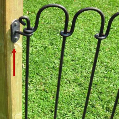 Steckzaun Wandhalterung blank für light/Poolzaun