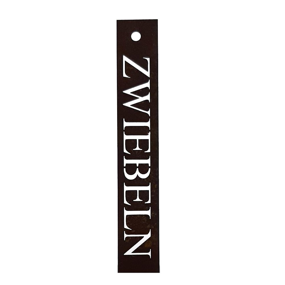 Rost Gemüseschild Zwiebeln