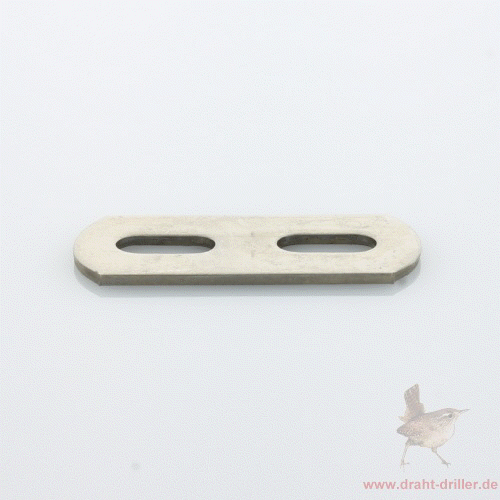 Breite 50 mm - Gegenplatte für U-Bügel für Gewinde M8 Edelstahl