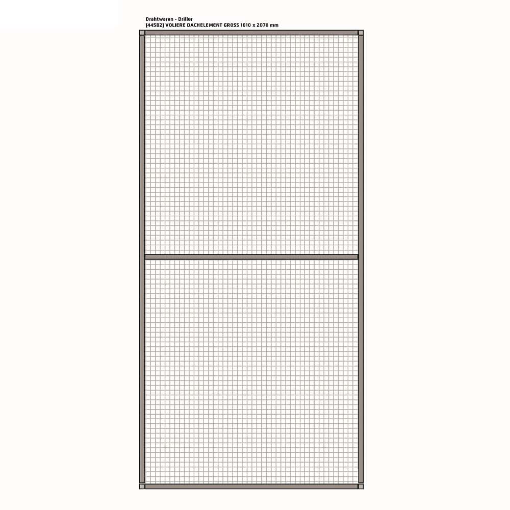 ALU Bausatz Voliere - Dachelement - 1010 x 2070 mm