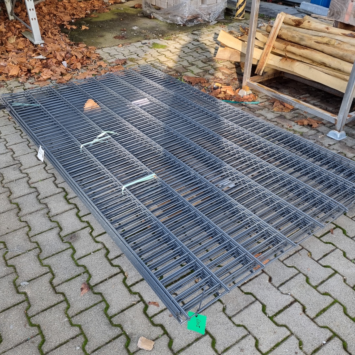 Zaunmatten Doppelstab 1408 mm Anthrazitgrau 7 St.