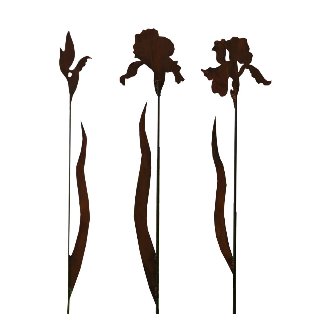Rost Gartenstecker Iris 900 mm 3er Set