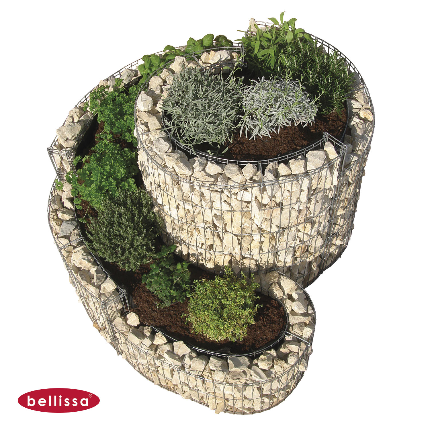 Kräuterspirale Gabione 1100 x 0900 mm
