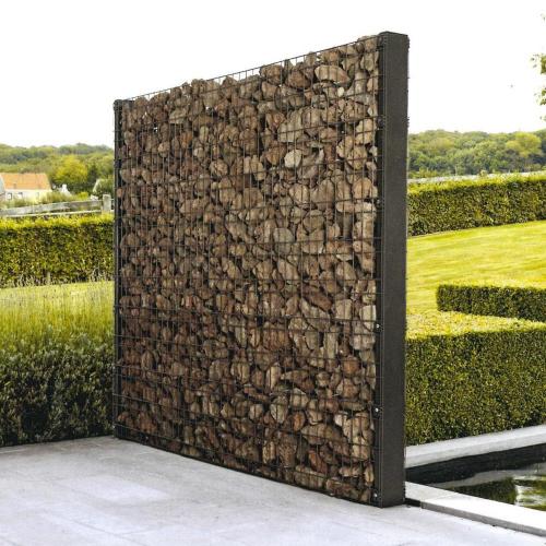 Gabionenwand Zenturo Höhe 1550 mm anthrazit Grundelement 2000 mm