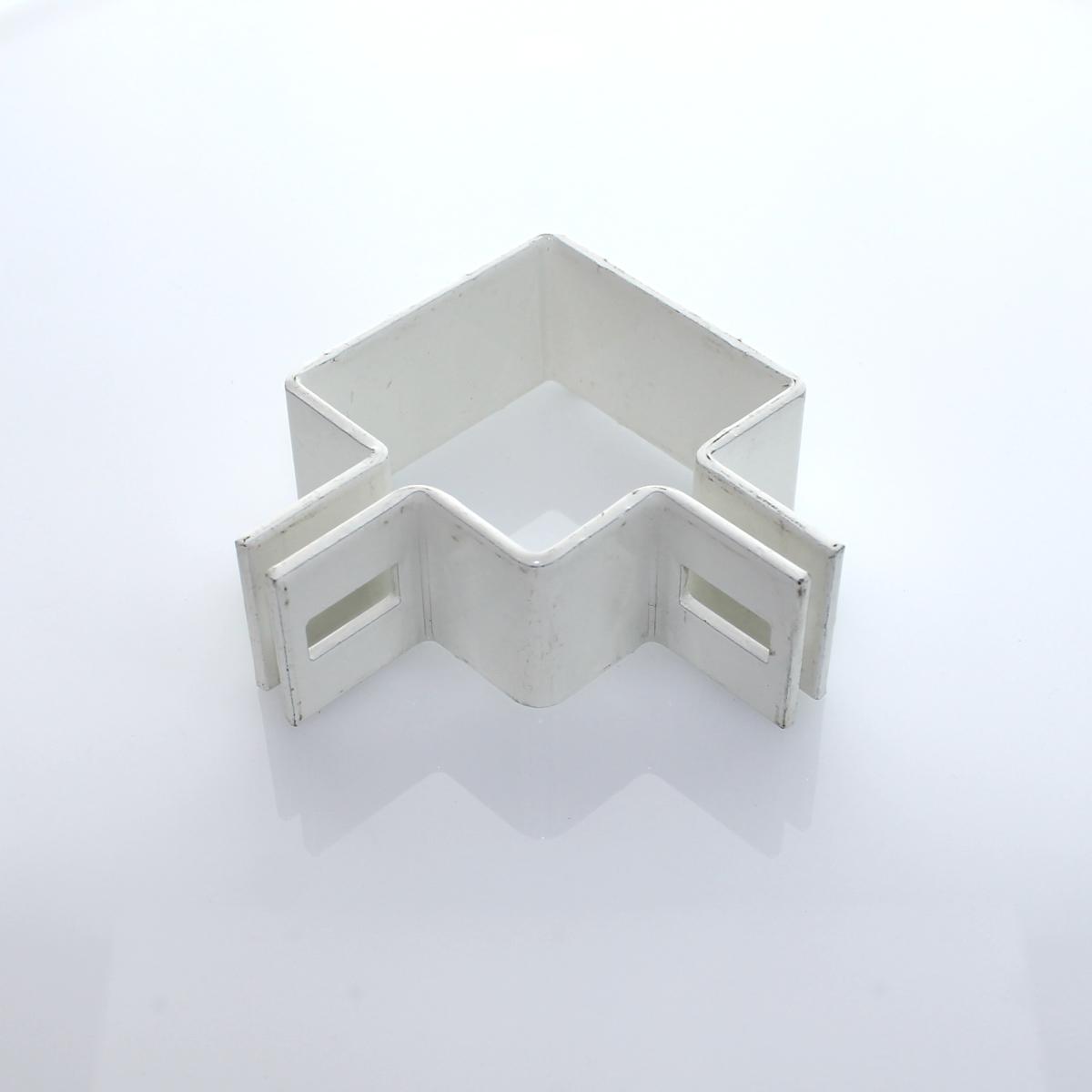 Schelle 060x060 mm Eckschelle weiss, 2-tlg. ohne Zubehör