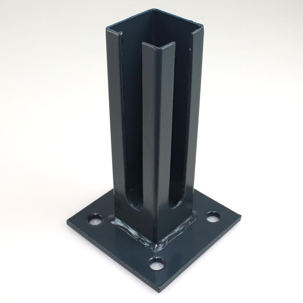 Bodenplatte für Eckpfosten 60 x 60 mm, 120 x 120 x 6,0 mm anthrazit