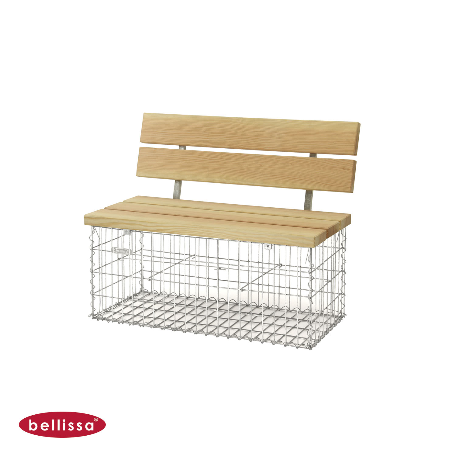 Gabionenbank mit Rückenlehne calme 1050 x 440 x 400 mm