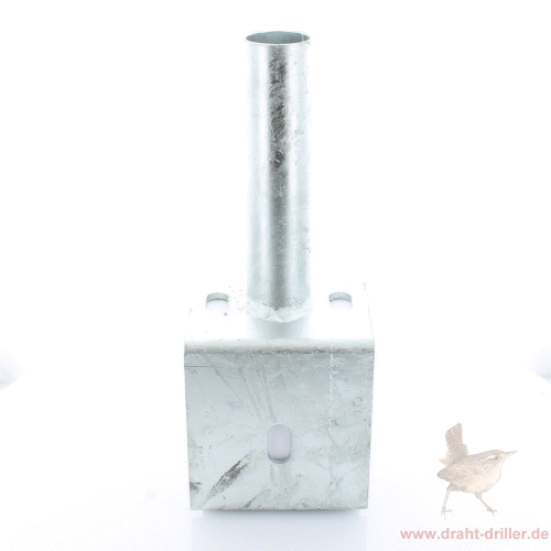 Bodenplatte für Rundpfosten 42mm / auf L-Steine / kurz verzinkt