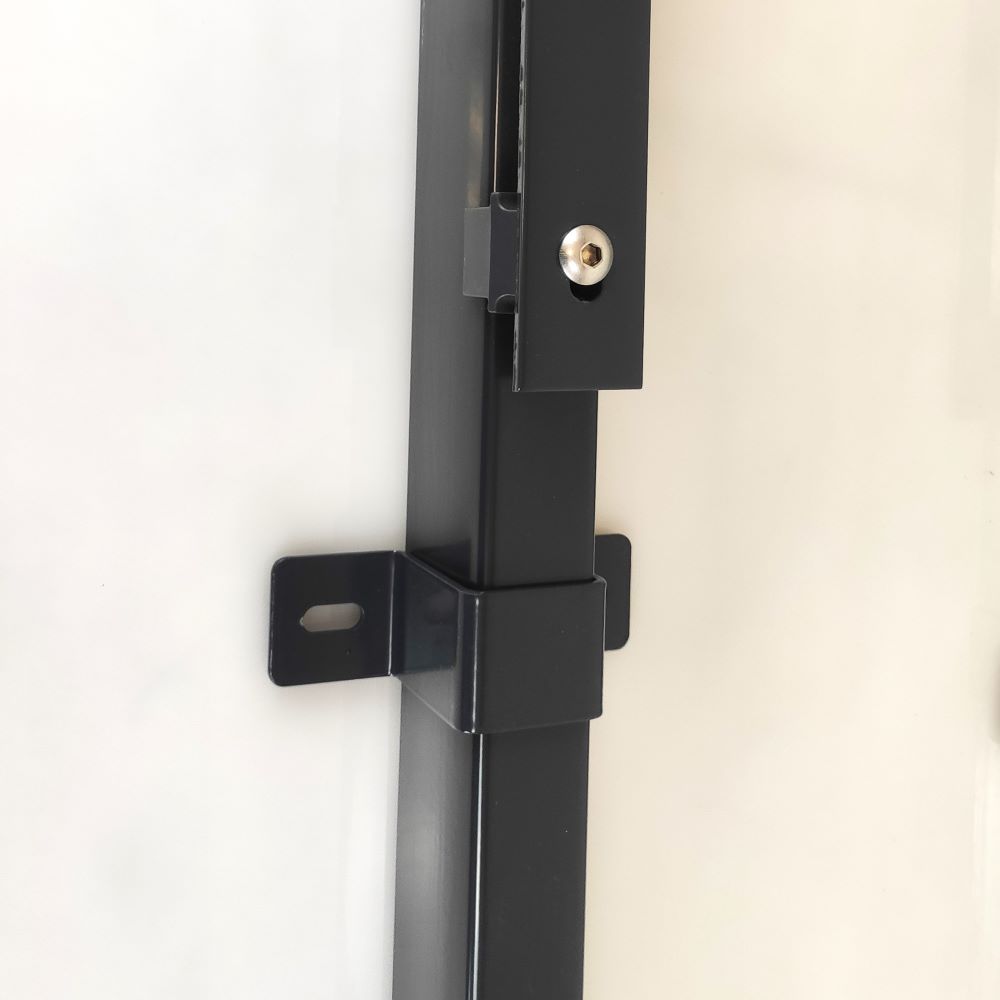Wandbefestigungsschelle für Rechteckpfosten 60x40 mm anthrazitgrau