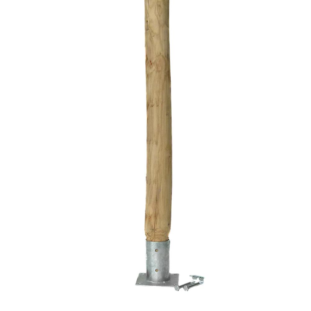 Staketenzaun 2000 mm Holzpfahl Kastanie 090/110 mm Aufschraubhülse