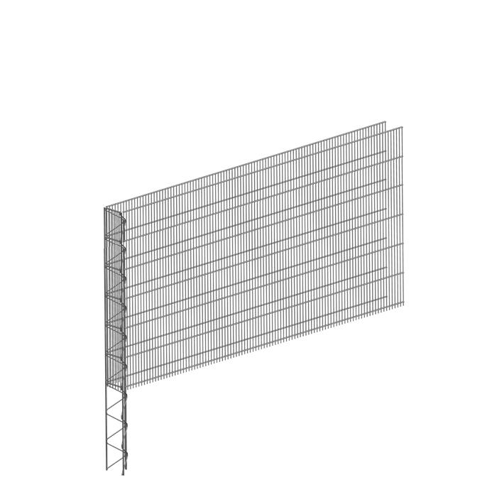 Gabionenwand 160 mm - 1,20 m Anbauelement verzinkt
