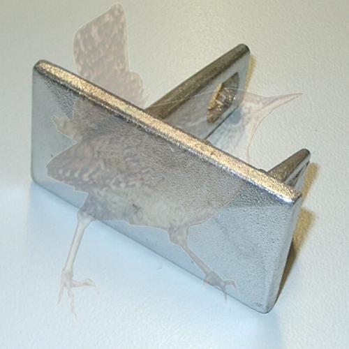 Abdeckkappe 060 x 040 mm ALU Natur mit Schraublasche