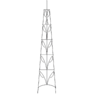 Obelisk Seitenteil Blätter Ornamente verzinkt