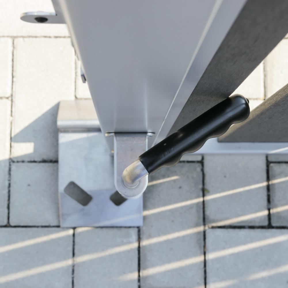 Vorgartenzaun RAJA WPC Alu XL - Tor 2flgl Anfertigung (Maß)