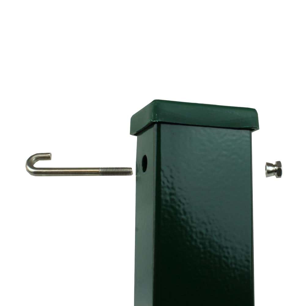 Höhe 0630 mm Flachstab Pfosten grün inkl. Zubehör