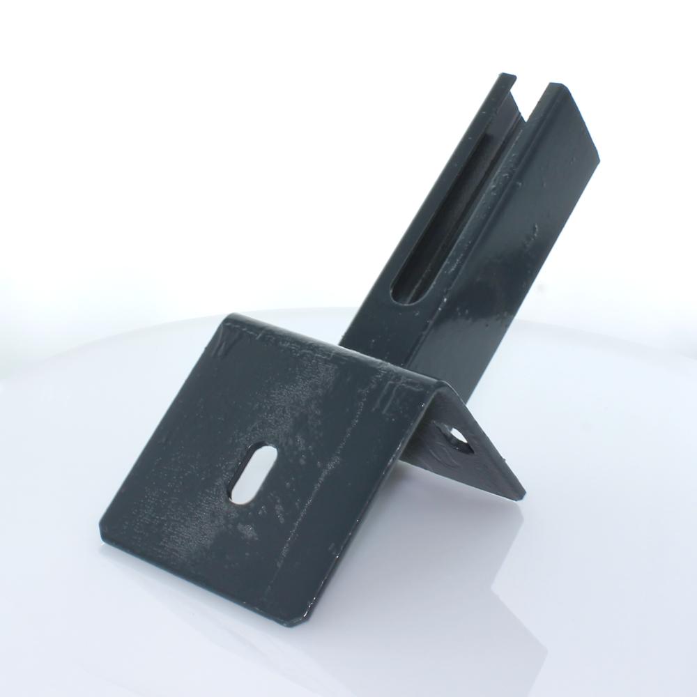 Bodenplatte für Rechteckrohr 60x40mm, auf L-Steine, anthrazit +S