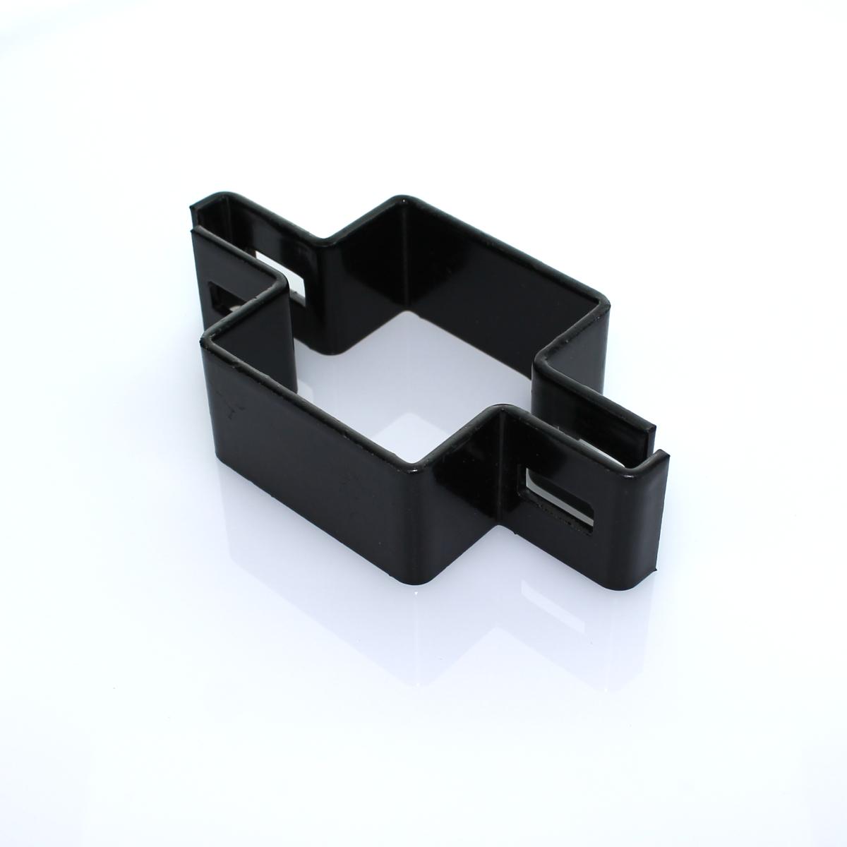 Schelle 060x060 mm Mittelschelle schwarz, 2-tlg. ohne Zubehör