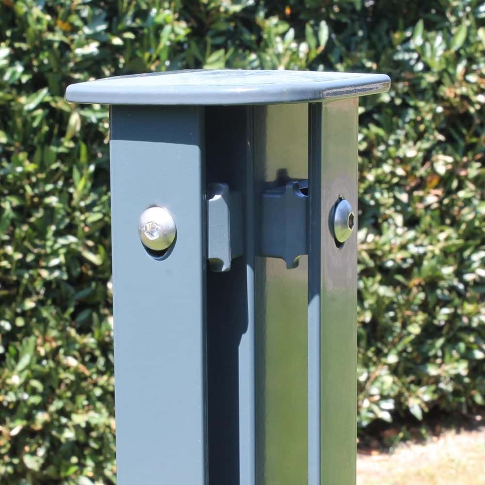 Höhe 1830 mm anthrazit, Zaunpfosten 60x60 Typ HS Eck
