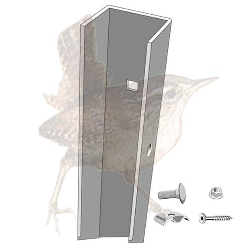 Wandsystem U-Schiene 0600 mm zur Holzaufnahme
