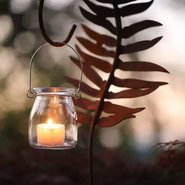 Glas zum Hängen Windlicht