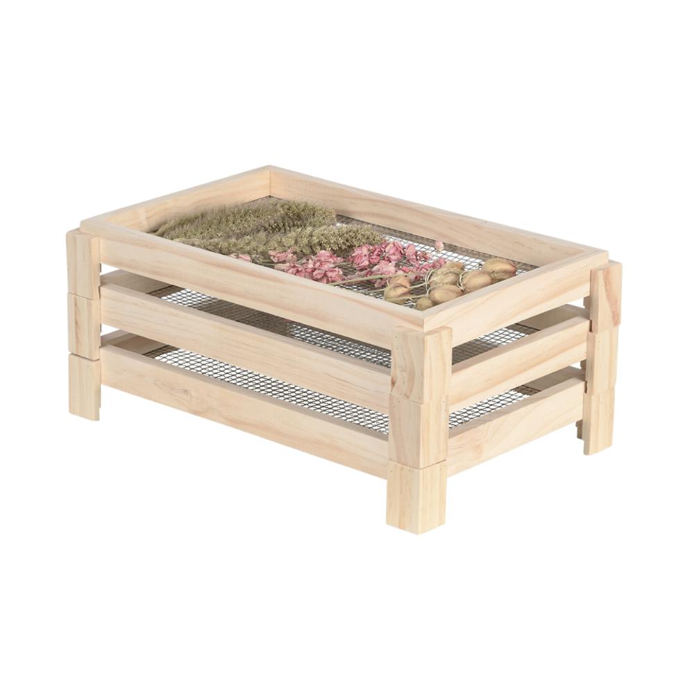 Kräutertrockner Obsttrockner 3er-Gestell Holz