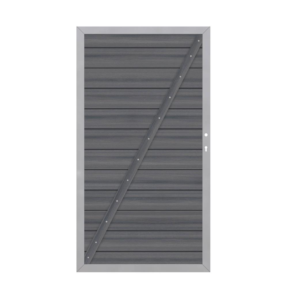 Tor Sichtschutz WPC Platinum grau