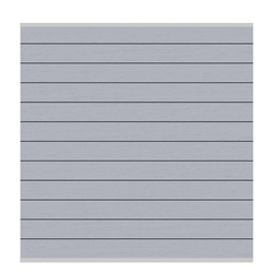 Sichtschutz WPC Classic 1780 x 1830 mm grau - Leiste silber