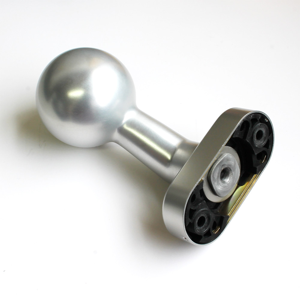 Türknauf fest abgewinkelt auf Rosette oval