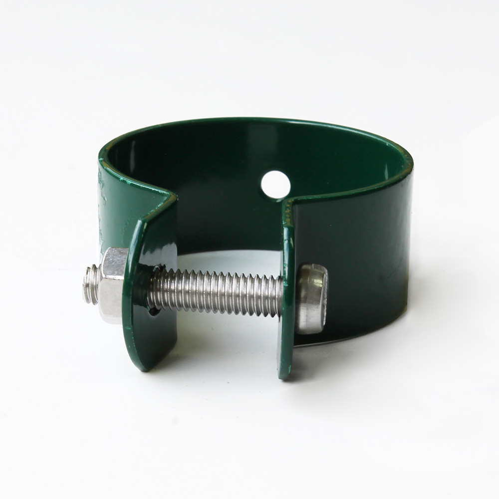 Schelle Ø 042 mm grün mit Schraube Schlitz
