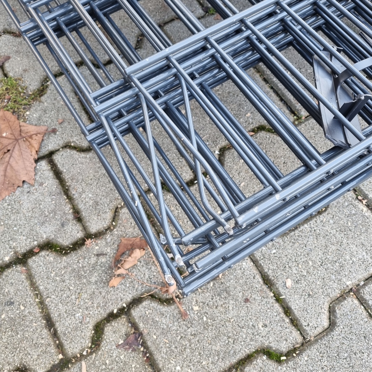 Zaunmatten Doppelstab 1408 mm Anthrazitgrau 7 St.