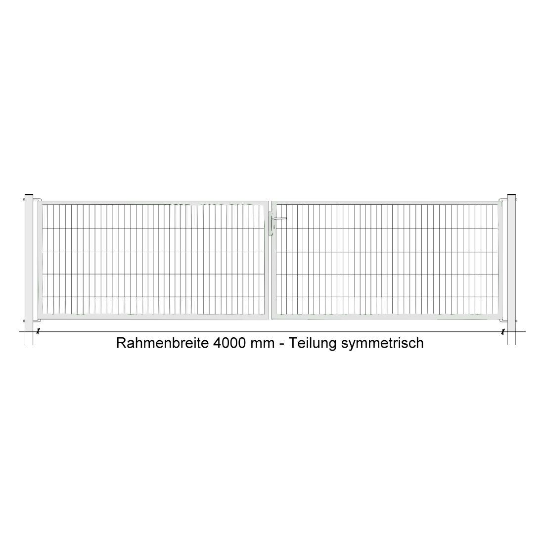 Industrie-Kombitor 1200x4000mm 2-flgl symmetrisch, verzinkt