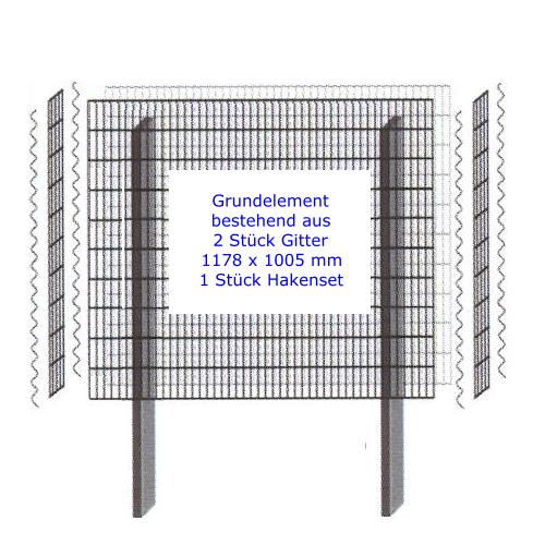 Paravento Mauer 1178 x 1005 x 120 mm Grundelement