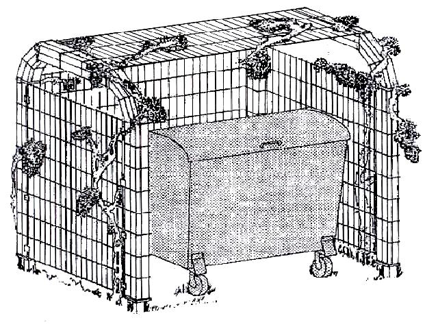 Rankgerüst 2800 x 1400 mm, zum Aufdübeln, verzinkt