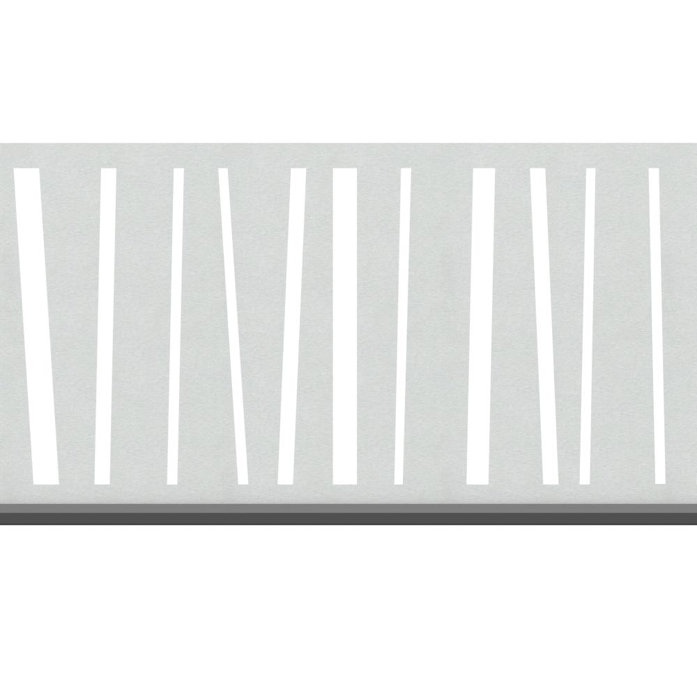 Sichtschutz Dekorprofile Silber Linea 300 mm