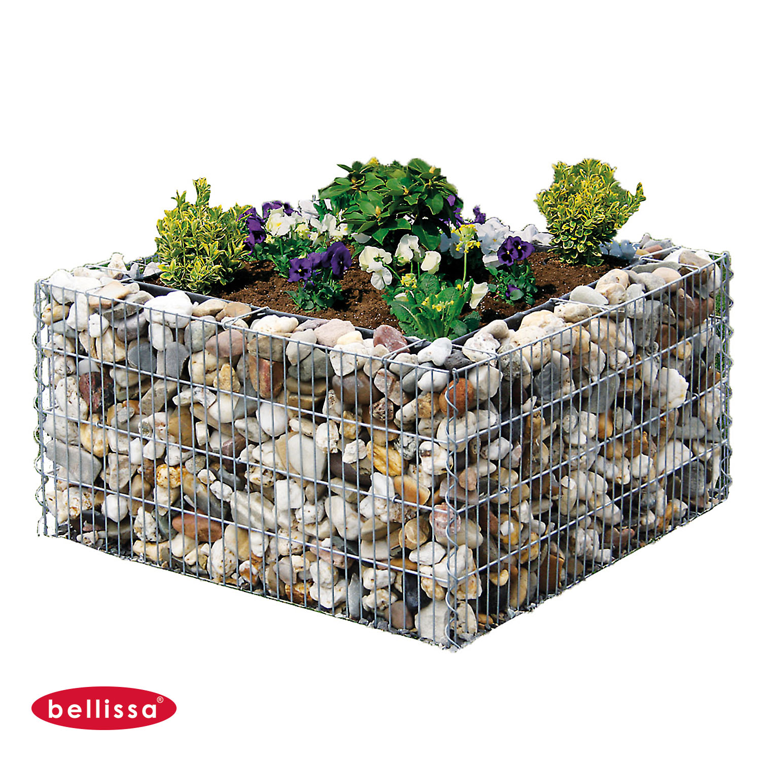 Gabione Hochbeet 0800 x 0800 x 0400 mm premium
