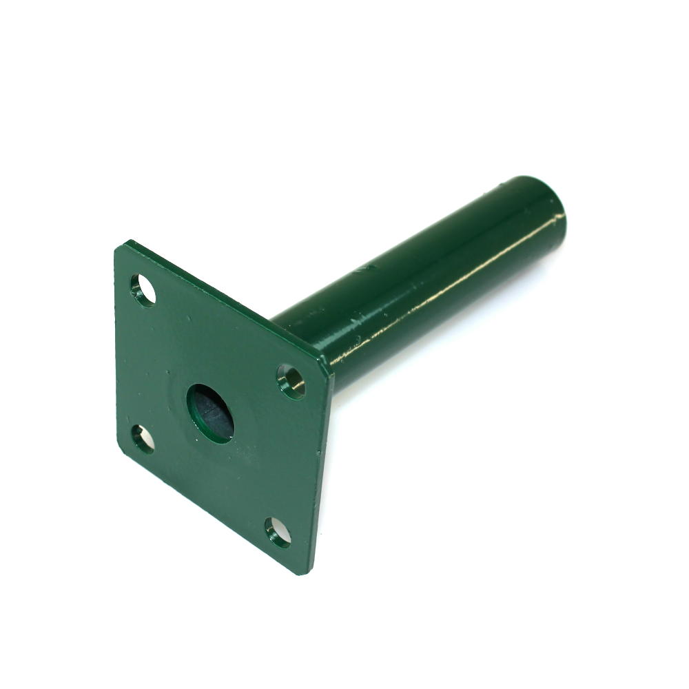 Bodenplatte für Rundpfosten 42mm / 100x100x4,0mm lang grün