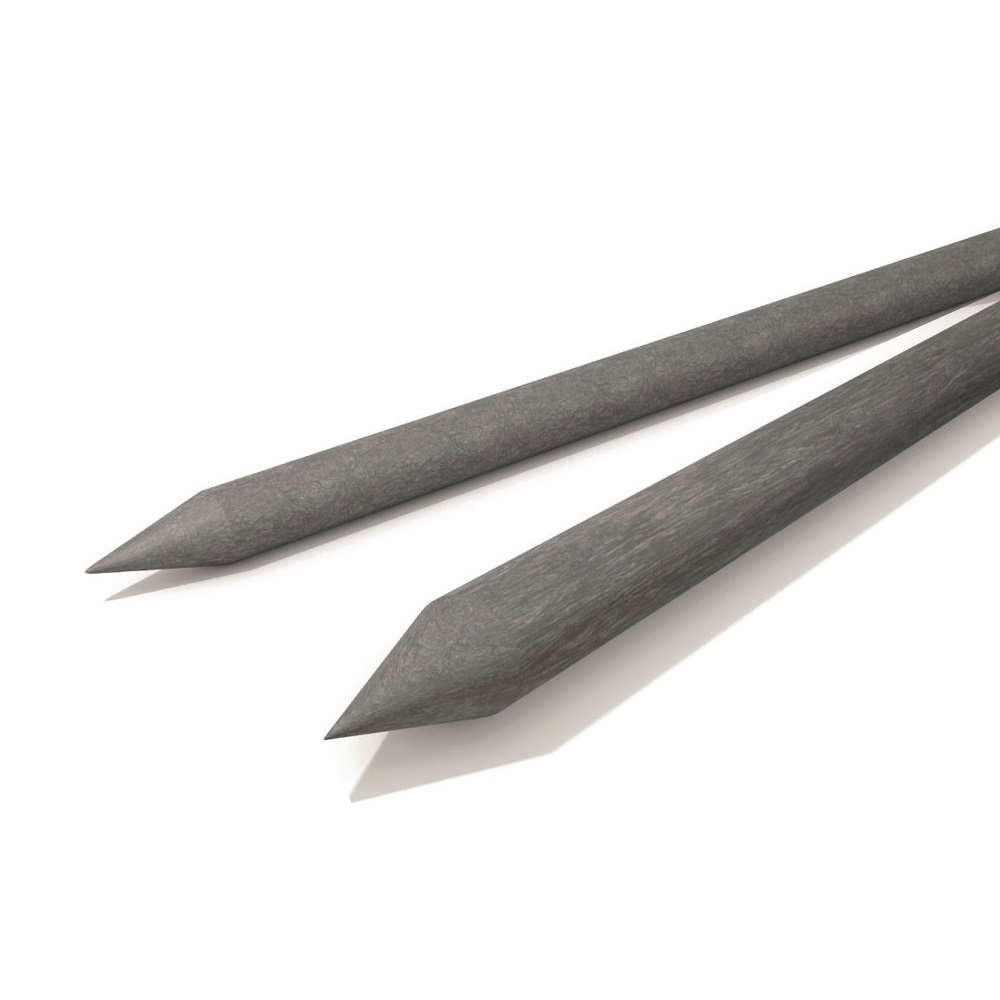 Pfosten Kunststoff mit Spitze Ø 60 x 1500 mm grau