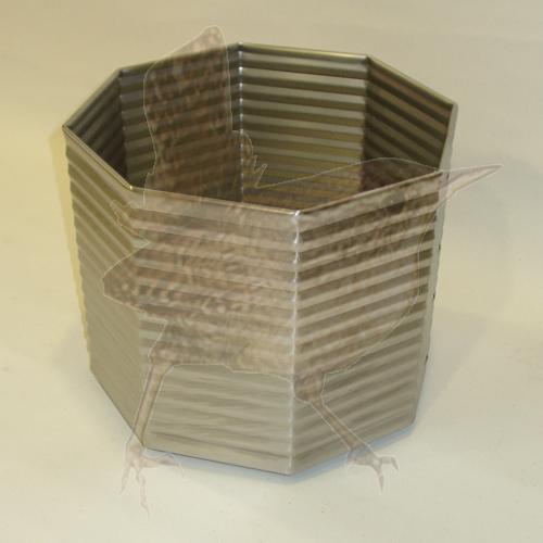 Edelstahl-Blumentopf 8-Eck auf Rollen Ø 400 mm x 300 mm