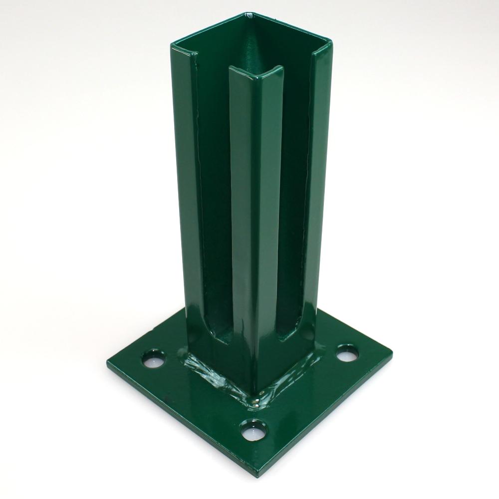 Bodenplatte für Eckpfosten 60 x 60 mm, 120 x 120 x 6,0 mm grün