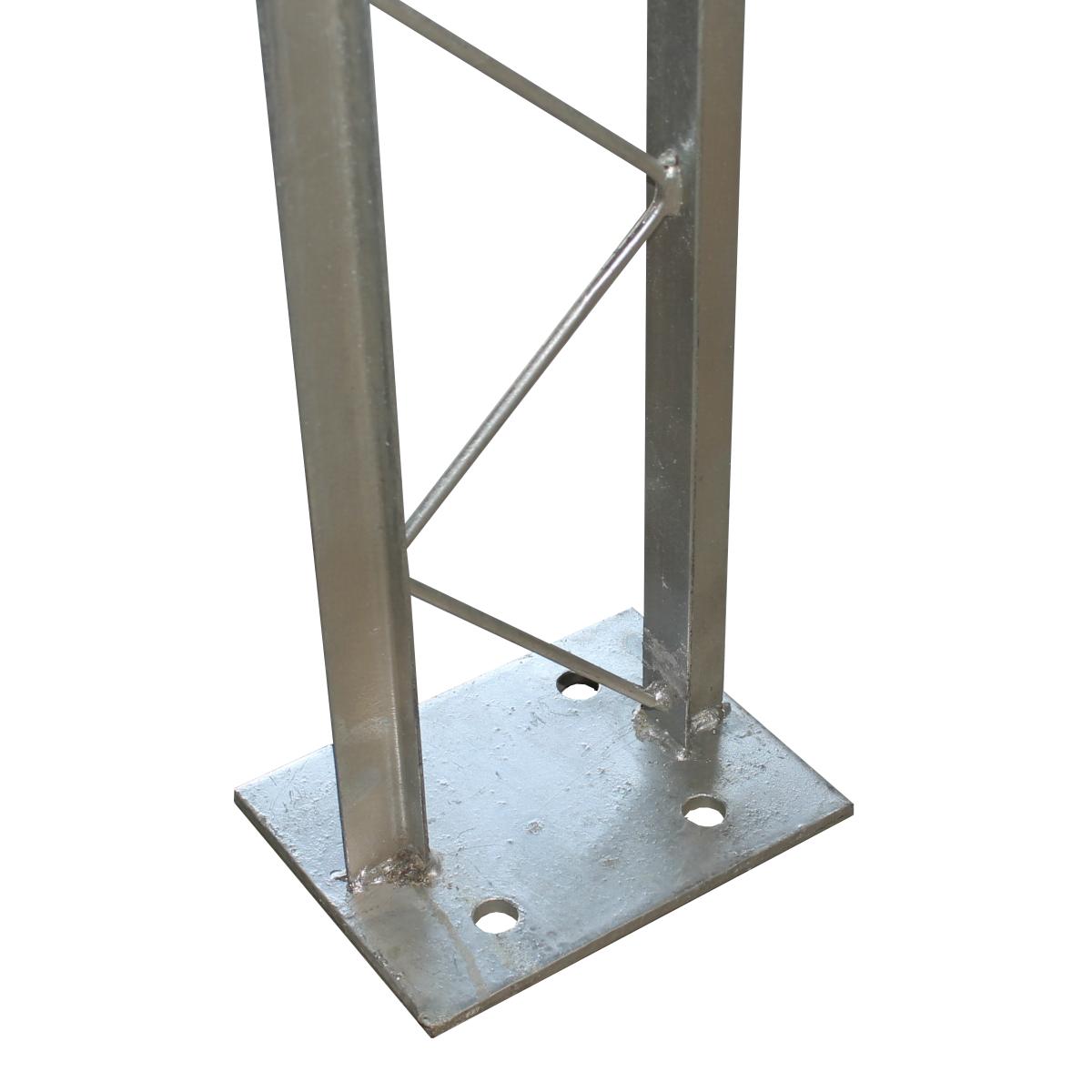 Mauersystem 1800 mm - Pfosten mit Bodenplatte zum Aufdübeln