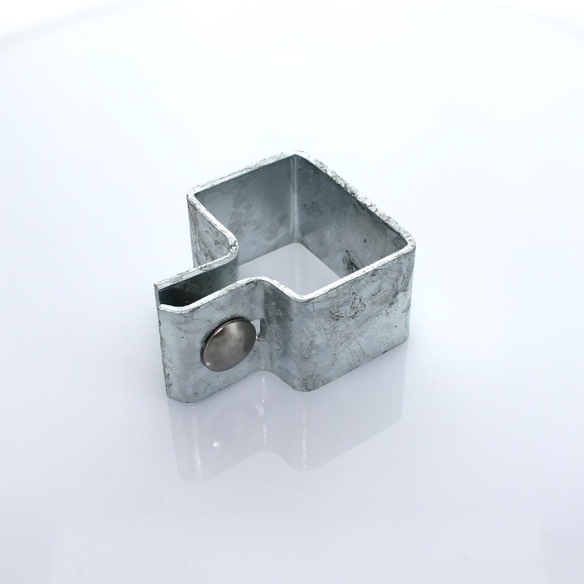 Schelle 060x040 mm Anfang-/Endschelle verzinkt cpl. mit Zubehör